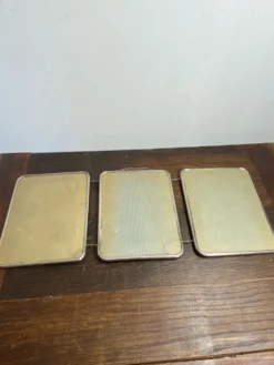 Miroir de barbier triptyque, 1960, dos pied de poule