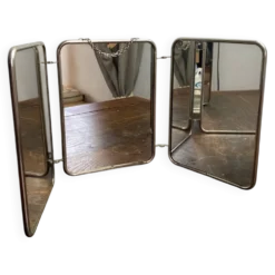 Miroir de barbier triptyque, 1960, dos pied de poule