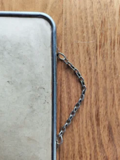 Miroir de barbier vintage avec chaînette