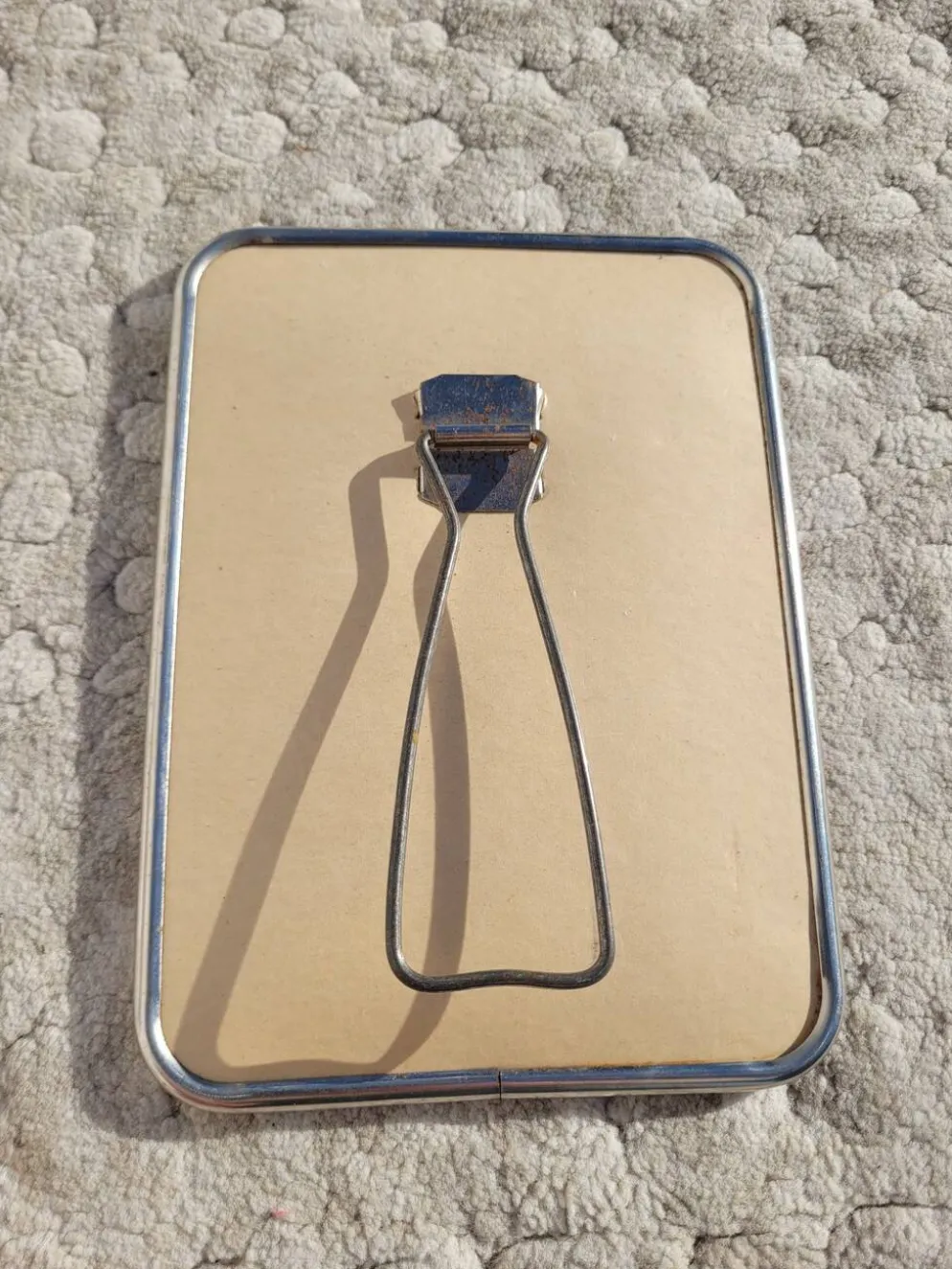Miroir de barbier vintage beige