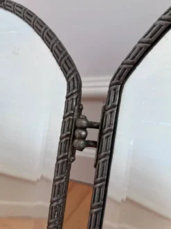 Miroir de boudoir tri-pliant Art Déco, anglais, années 1920
