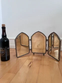 Miroir de boudoir tri-pliant Art Déco, anglais, années 1920
