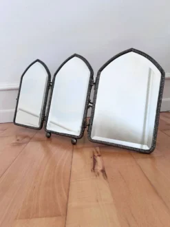 Miroir de boudoir tri-pliant Art Déco, anglais, années 1920
