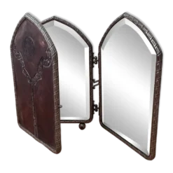 Miroir de boudoir tri-pliant Art Déco, anglais, années 1920