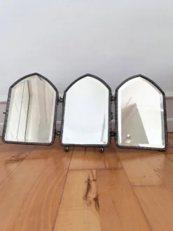 Miroir de boudoir tri-pliant Art Déco, anglais, années 1920