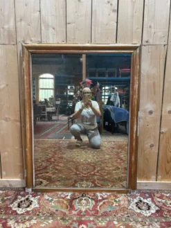 Miroir de cheminée Louis-Philippe | Bois doré | XIXe siècle