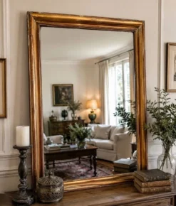 Miroir de cheminée Louis-Philippe | Bois doré | XIXe siècle