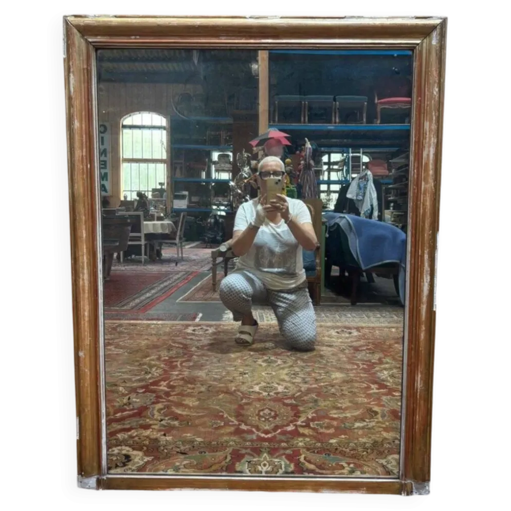 Miroir de cheminée Louis-Philippe | Bois doré | XIXe siècle
