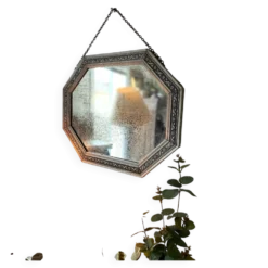 Miroir de courtoisie octogonal 1950