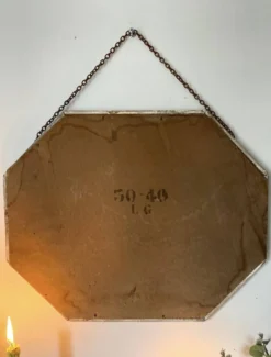 Miroir de courtoisie octogonal 1950