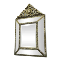 Miroir de coussin français richement décoré du début du 19e siècle