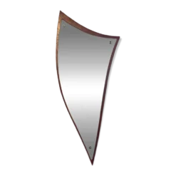 Miroir de forme irrégulière en teck, Danemark années 1960