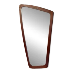 Miroir de forme libre avec cadre en teck, années 1960