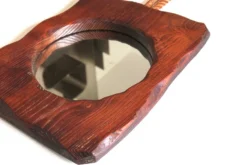 Miroir de forme libre en bois, années 70