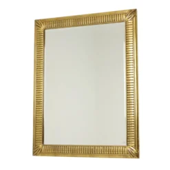 Miroir Deknudt en or Hollywood Regency biseauté 92 cm