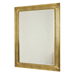 Miroir Deknudt en or Hollywood Regency biseauté 92 cm