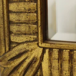 Miroir Deknudt en or Hollywood Regency biseauté 92 cm