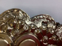 Miroir de mariée argent turc style ottoman fleurs en relief