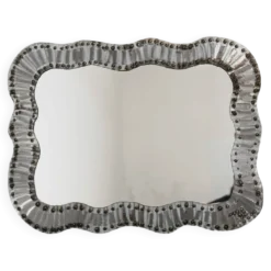 Miroir de Mur Brutaliste Clouté en Métal Années 60 Design Moderne