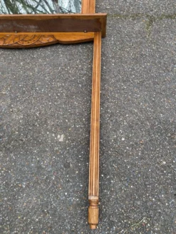Miroir d'entrée art déco 1950 en chêne massif console