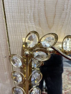 Miroir de salle de bain en métal doré
