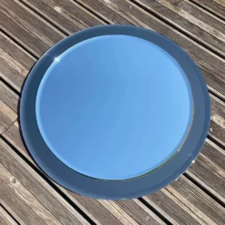 Miroir de salle de bain rond bicolore