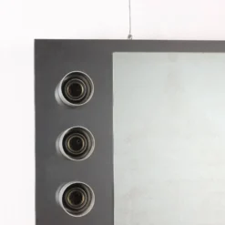 Miroir de salle de bain vintage avec lumières, Italie, années 1970