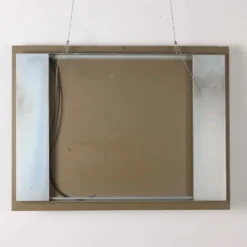 Miroir de salle de bain vintage avec lumières, Italie, années 1970