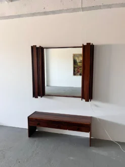 Miroir des années 1970 avec armoire, Norvège