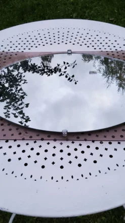 Miroir des années 70 entourage en plexi fumé