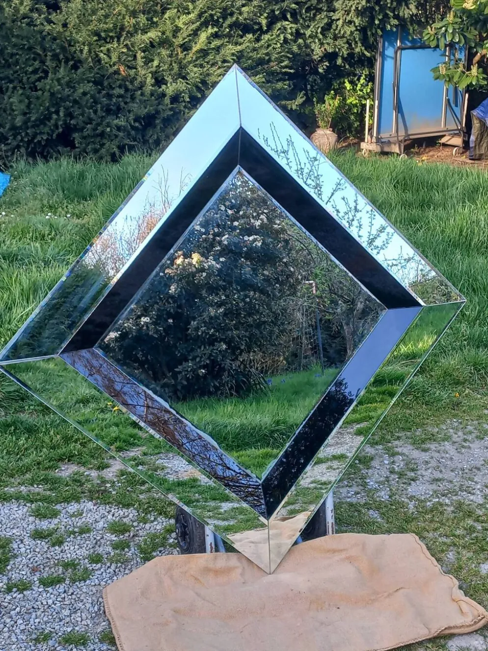 Miroir design des années 70/80 made in Belgium