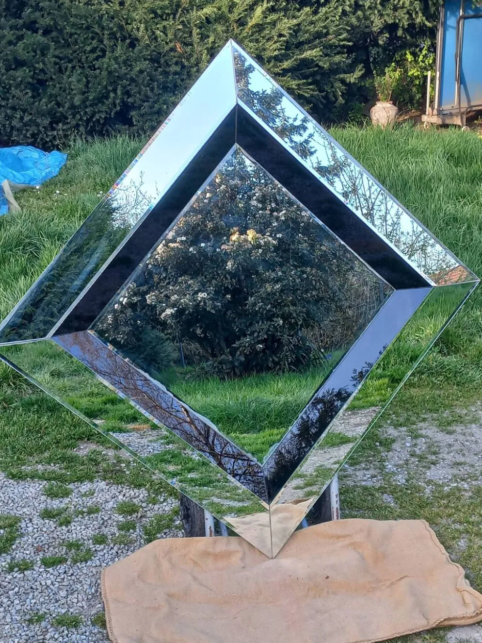 Miroir design des années 70/80 made in Belgium