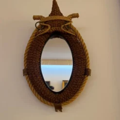 Miroir design en cordage