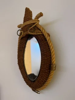 Miroir design en cordage