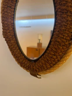 Miroir design en cordage