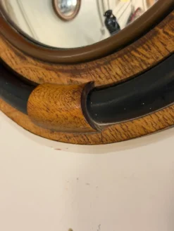 Miroir de sorcière en chêne et ébène, Angleterre vers 1920