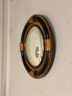 Miroir de sorcière en chêne et ébène, Angleterre vers 1920