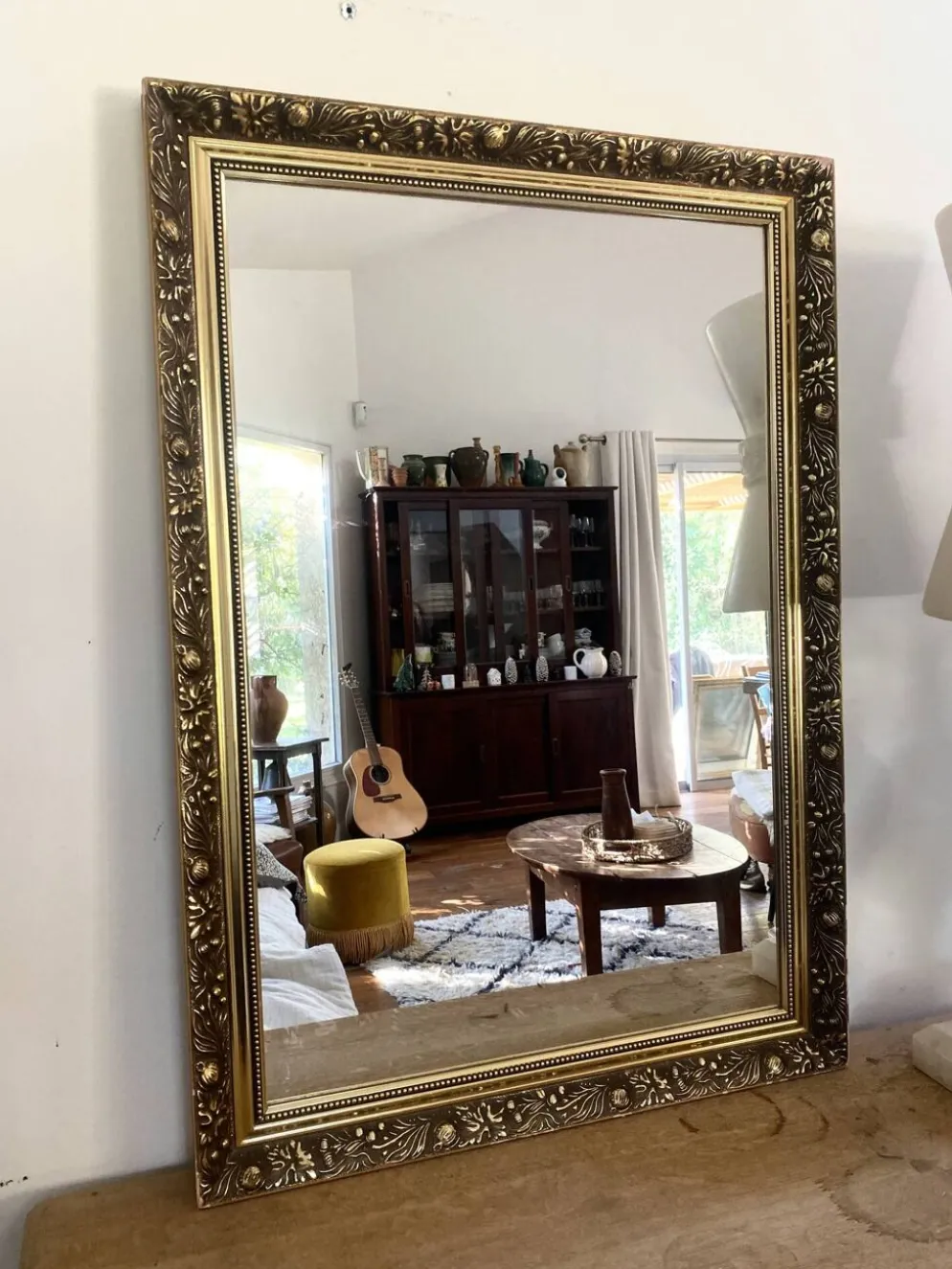 Miroir de Style Classique – Cadre Doré Patiné - 1970