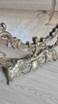 Miroir de table ancien en bronze — style Louis XV Rococo — 1900-1920