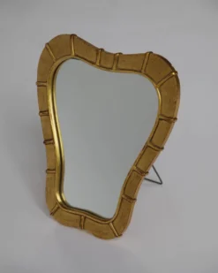Miroir de table italien en bois doré, années 1950