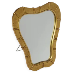 Miroir de table italien en bois doré, années 1950