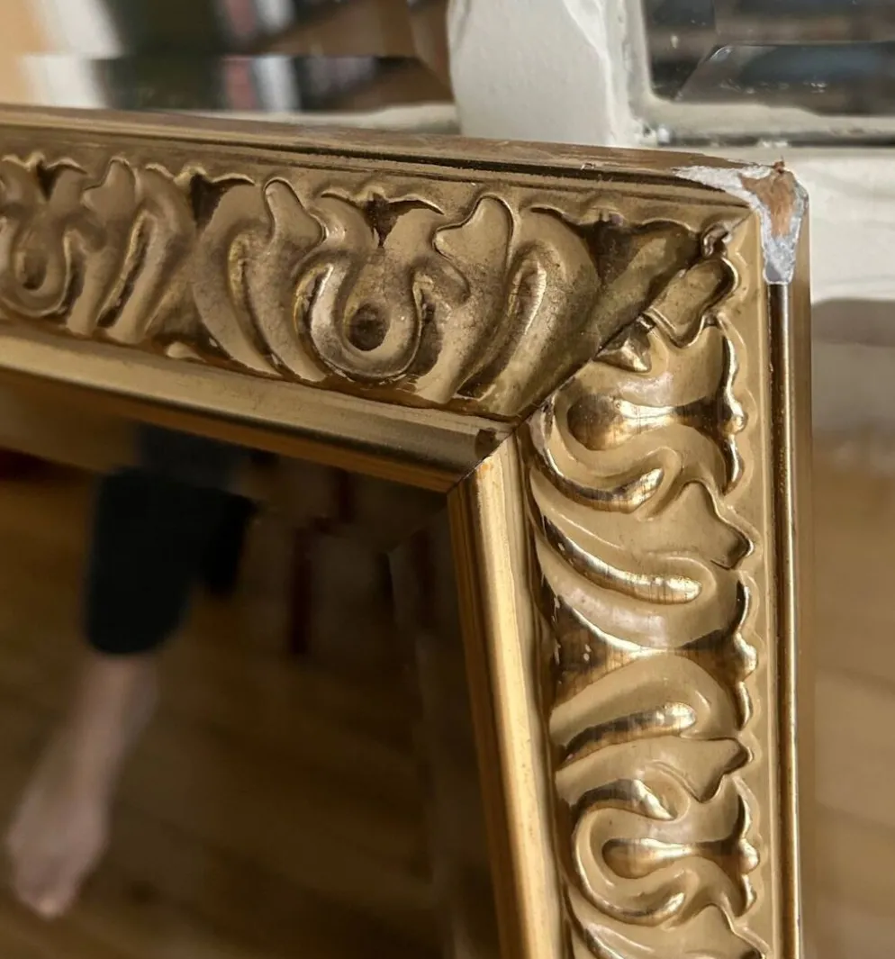 miroir doré biseauté vintage