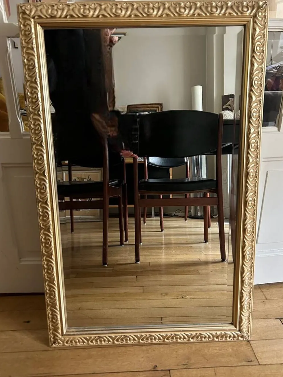 miroir doré biseauté vintage