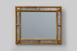 Miroir doré de style baroque par Deknudt, Belgique 20e siècle