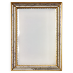 Miroir doré de style mid-century moderne par Deknudt, Belgique, années 1970
