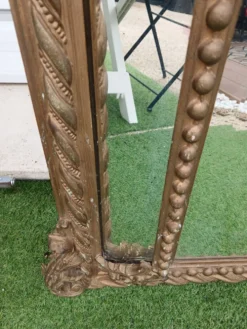 Miroir dore ancien a parecloses napoleon iii
