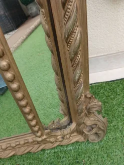 Miroir dore ancien a parecloses napoleon iii