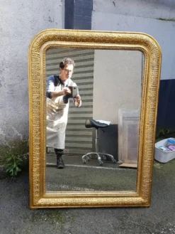 Miroir dore d'epoque louis-philippe parfait etat
