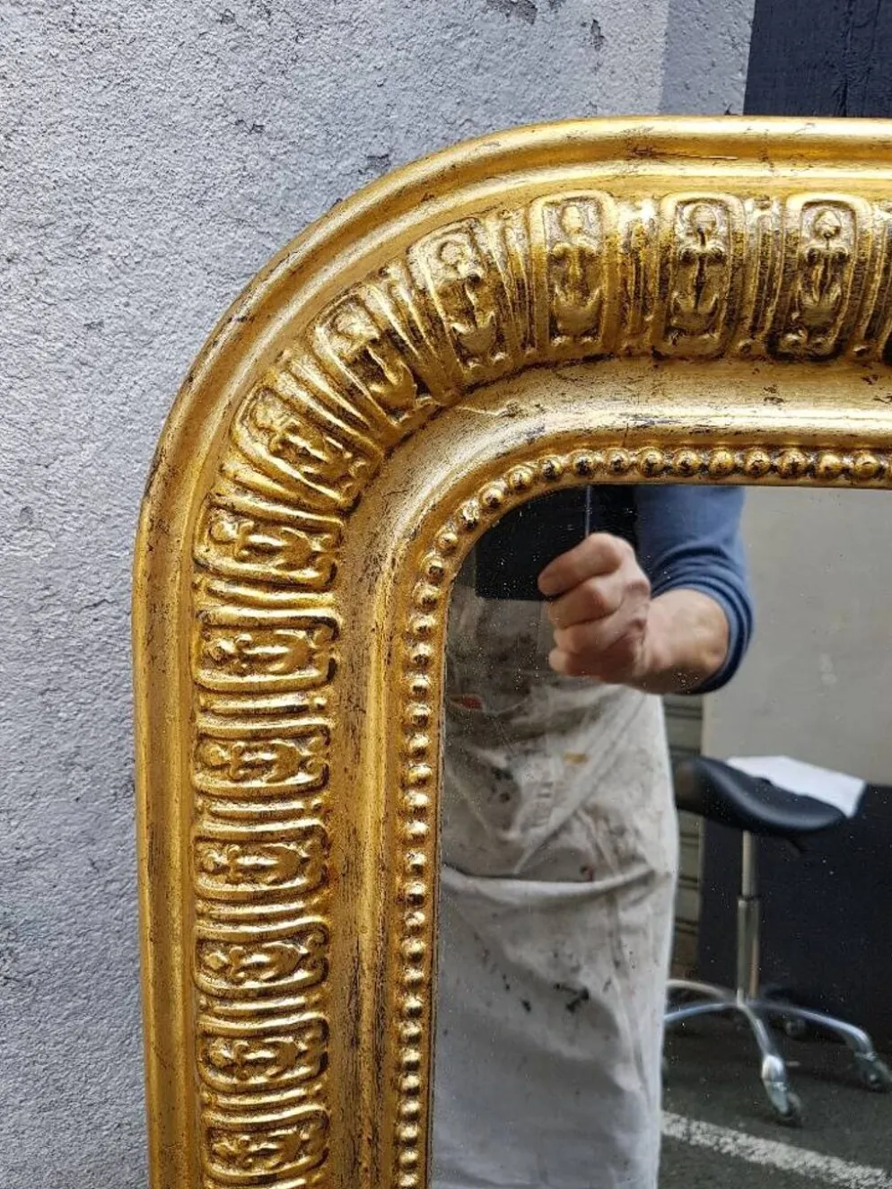 Miroir dore d'epoque louis-philippe parfait etat