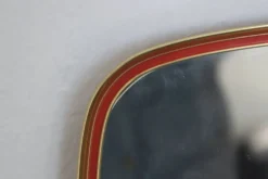 Miroir doré et rouge, années 1960